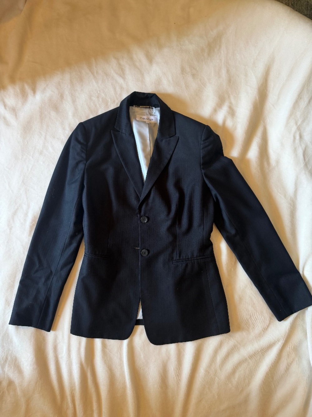 Calvin Klein Navy Blue Tailored Blazer Jacket – Women's Size 2